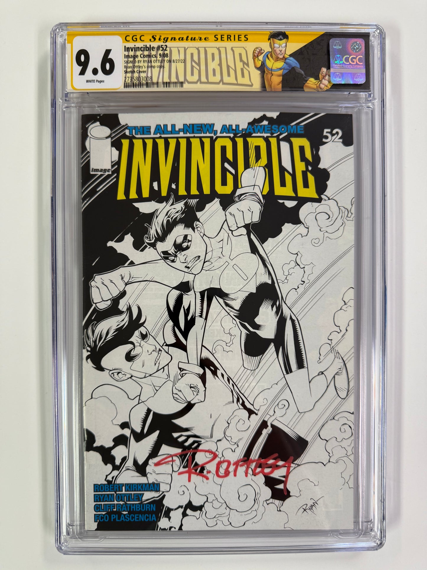 CGC 9.6 SIGNATURE SERIES INVINCIBLE 52 RARE VARIANT