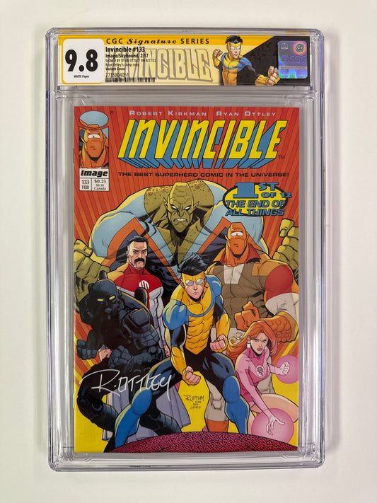 CGC 9.8 SIGNATURE SERIES INVINCIBLE ISSUE 133 OTTLEY VARIANT