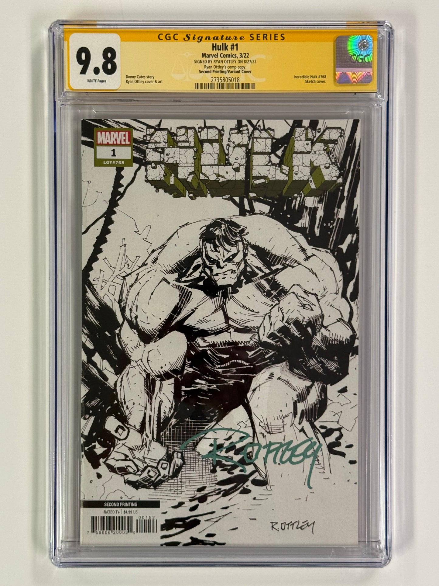 CGC 9.8 SIGNATURE SERIES HULK ISSUE 1 RARE VARIANT