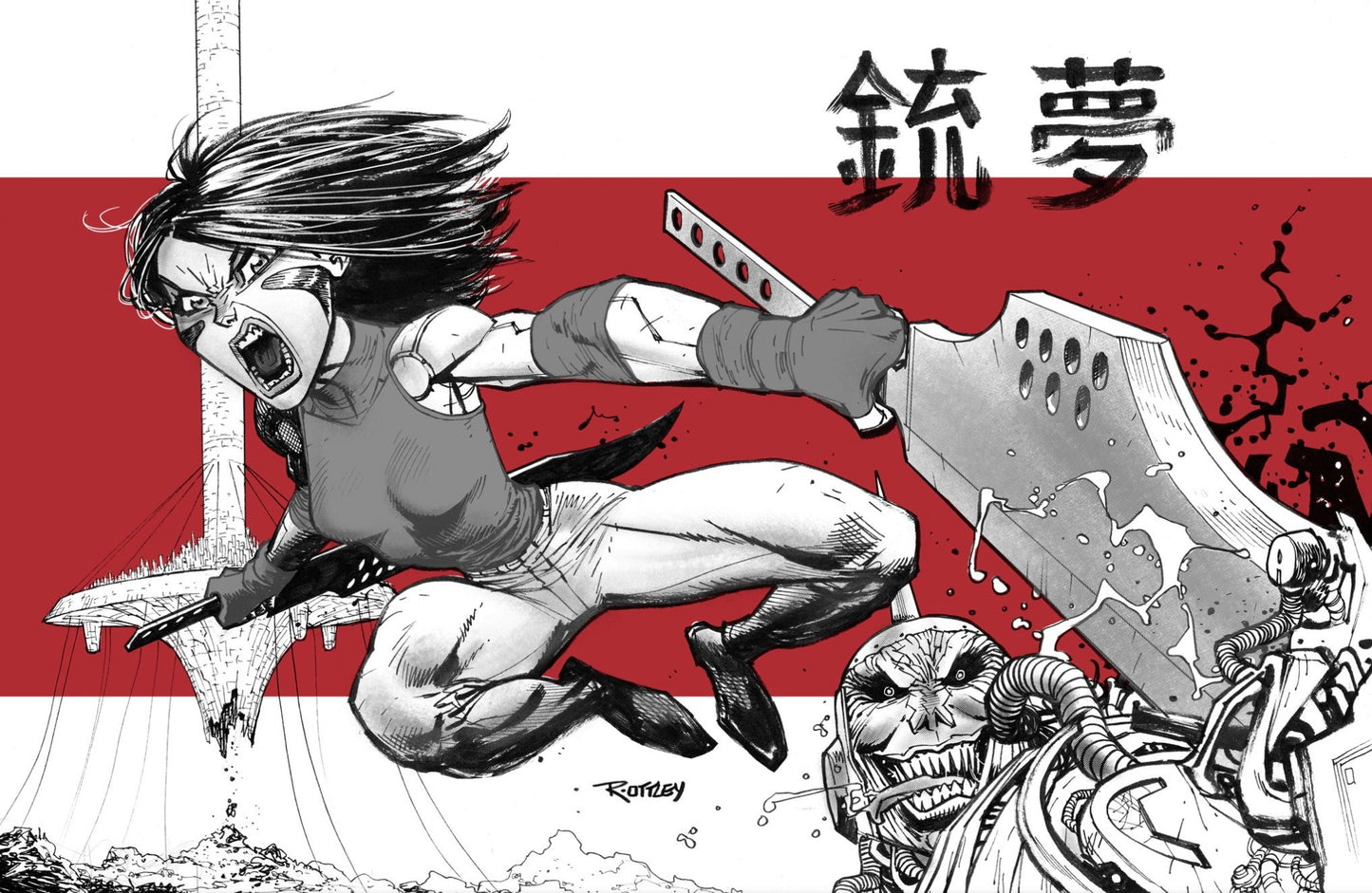 OTTLEY MANGA TRIBUTE ALITA PRINT