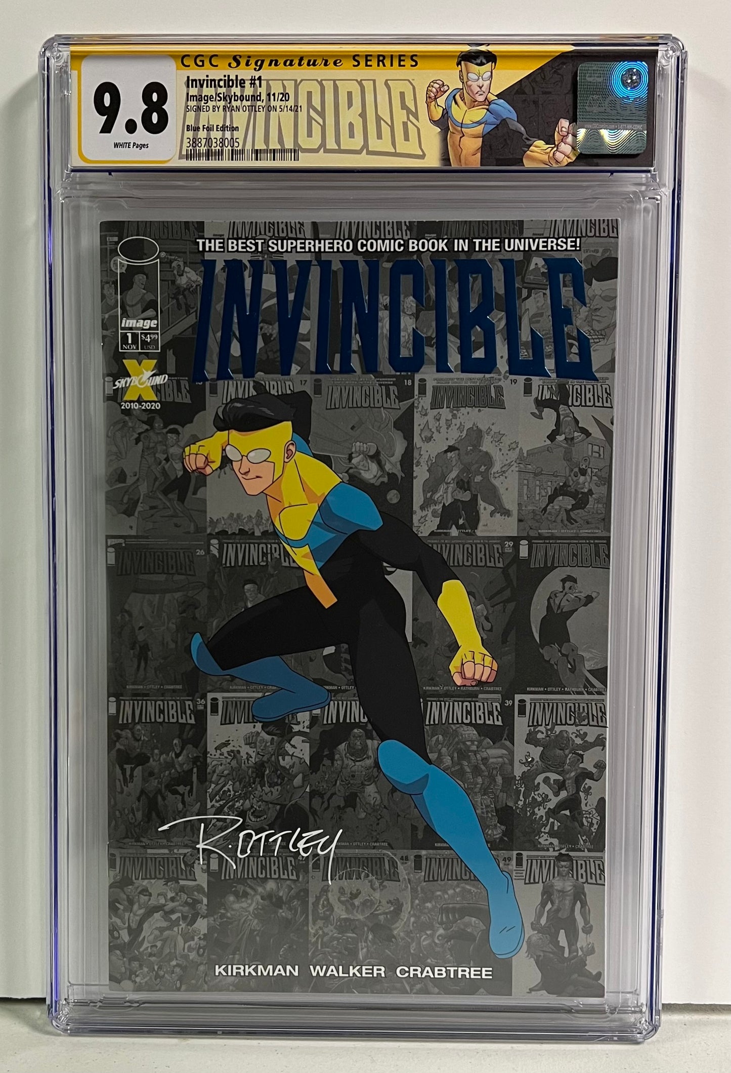 CGC 9.8 SIGNATURE SERIES INVINCIBLE 1 VARIANT BLUE LOGO