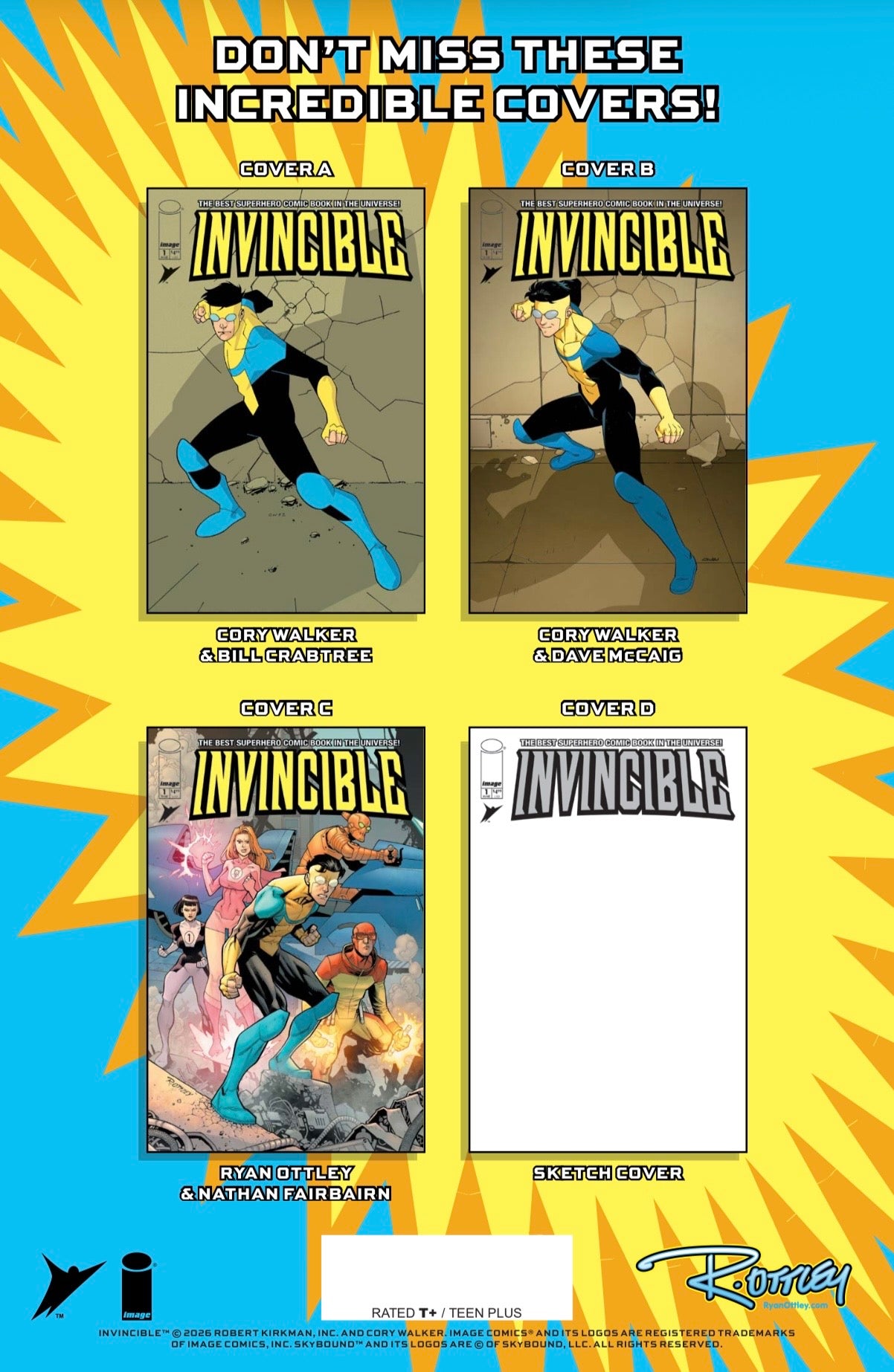 INVINCIBLE ISSUE 1 OTTLEY VARIANT PRE-ORDER (trade-dress foil)