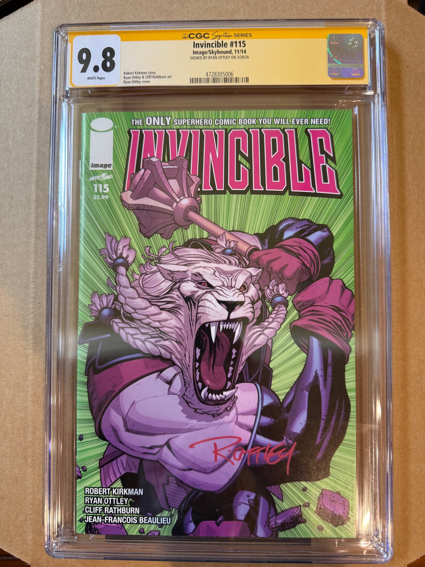 CGC 9.8 SIGNATURE SERIES INVINCIBLE ISSUE 115